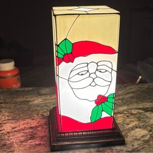 Santa Claus Stained Glass Lamp